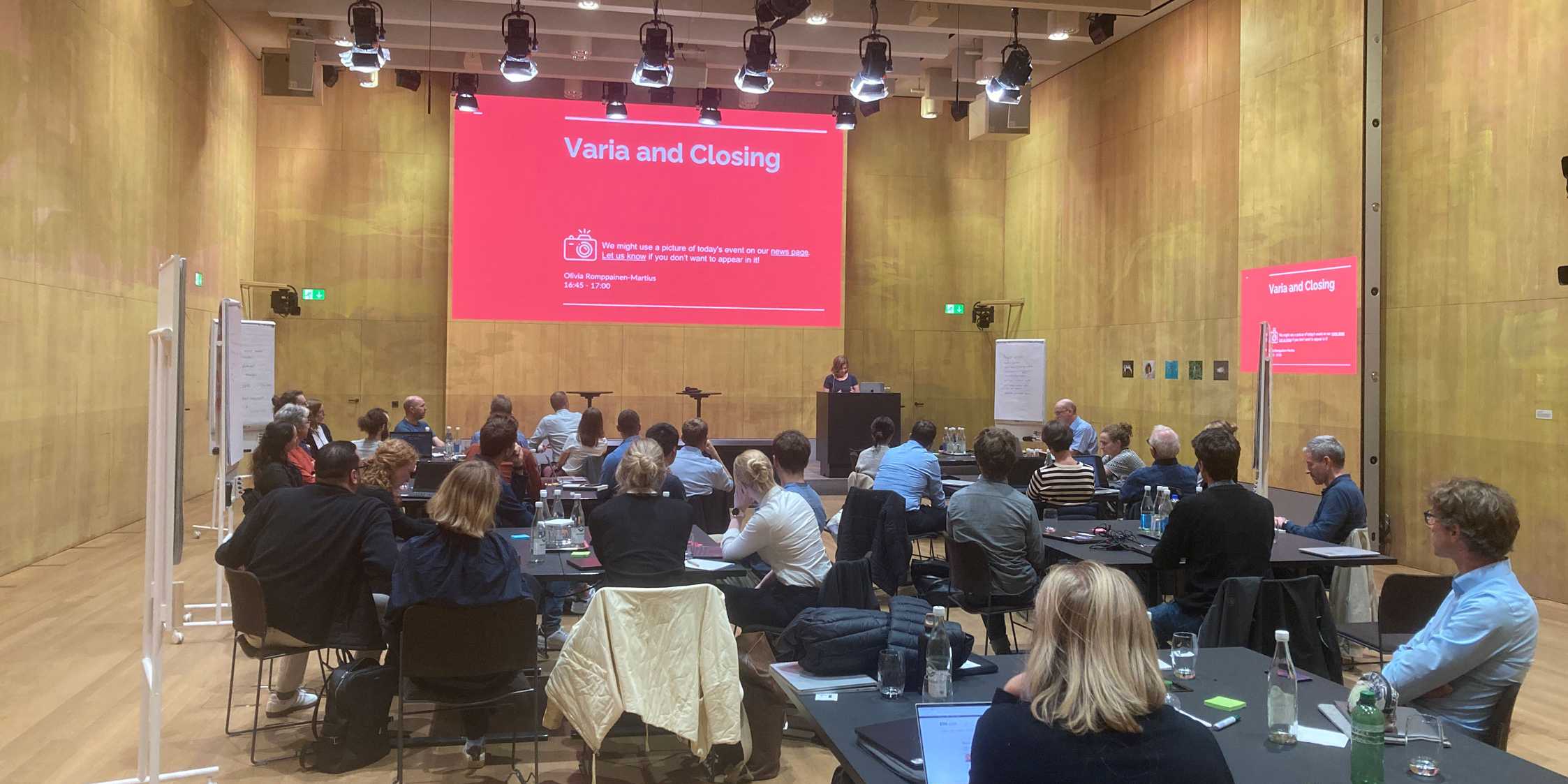 Workshop participants at closing remarks